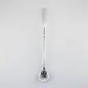 art. 121 Bombilla Alpaca Brasilera Bañada en plata caño esmerilado y coco paleta