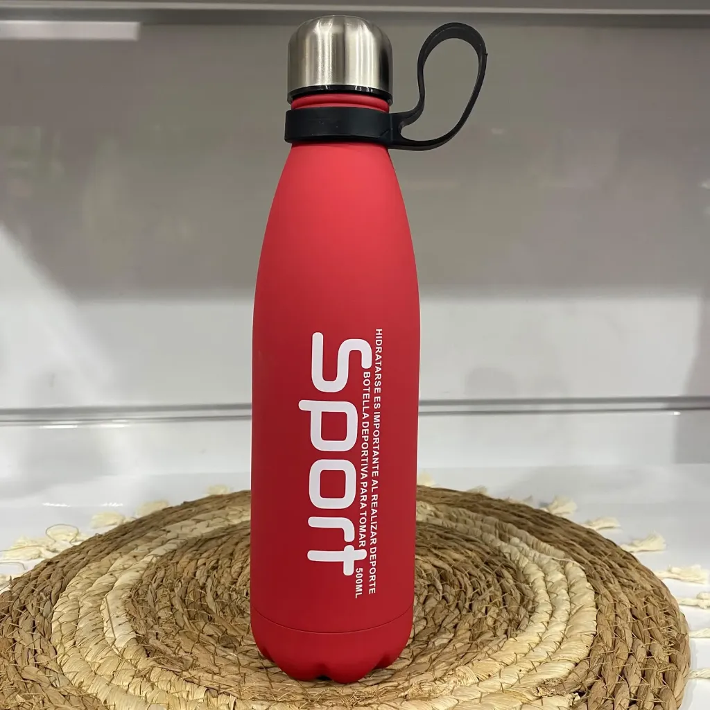 Botella sport con tapa