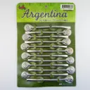 art. 510 Blister Bombilla Malon Argentina bronce niquelado desarmable caño largo redondo