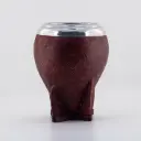 Mate torpedo forrado en eco cuero con virola de alumnio