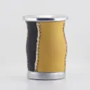 Mate calabaza forrado en eco cuero con doble virola de aluminio