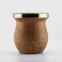 Mate de algarrobo con virola de zamak tallada
