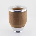 Mate de algarrobo con base y virola de aluminio