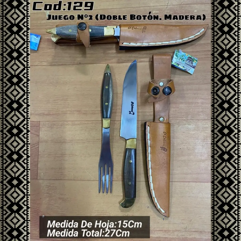 [c129] Juego N°2 (Doble Botón, Madera)