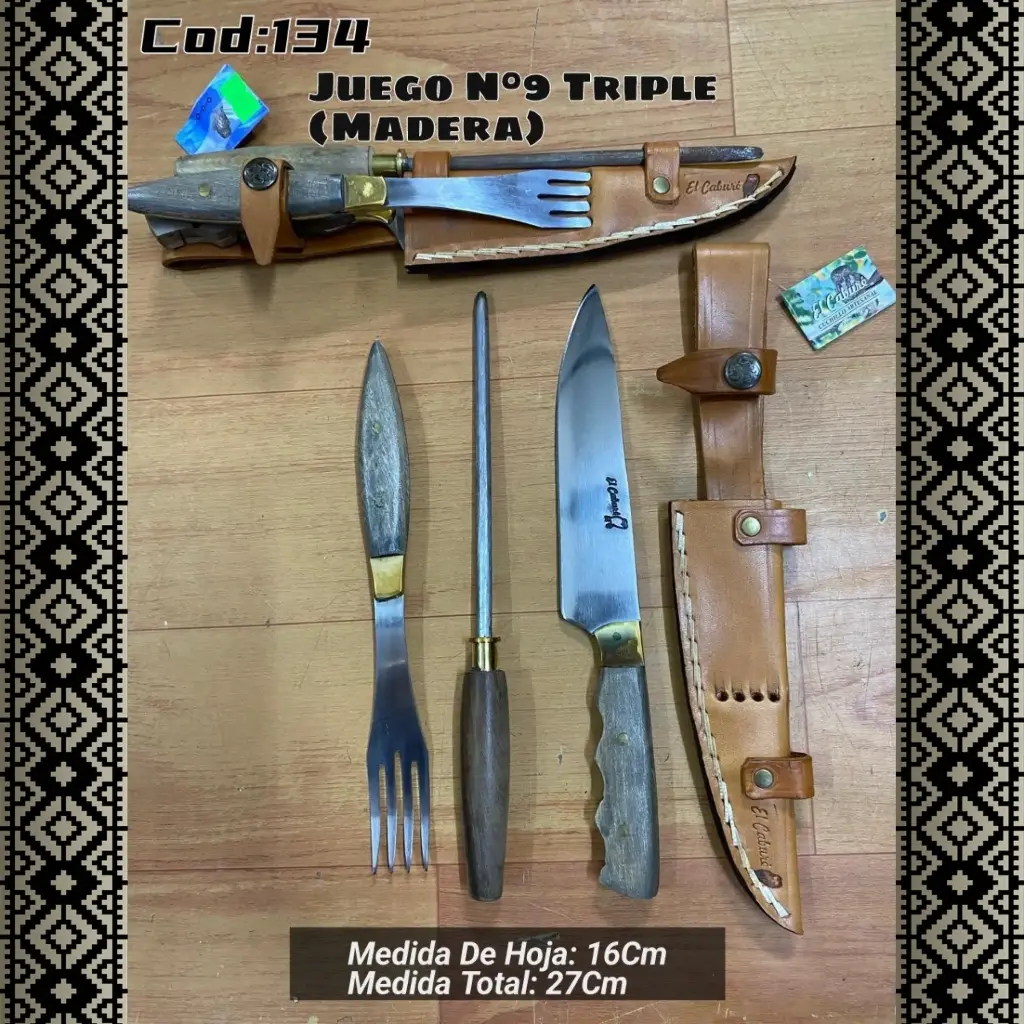 [c134] Juego N°9 Triple (Madera)