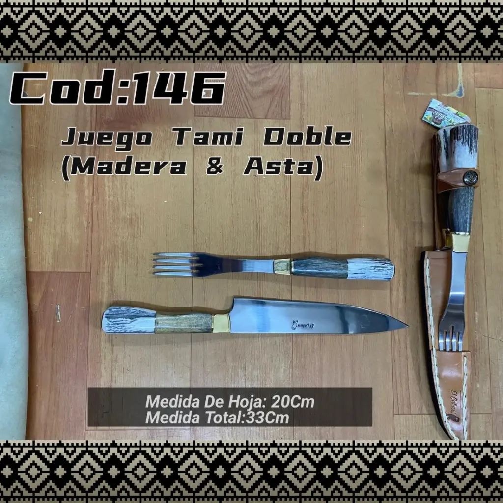 [c146] Juego Tami Doble (Madera y Asta)