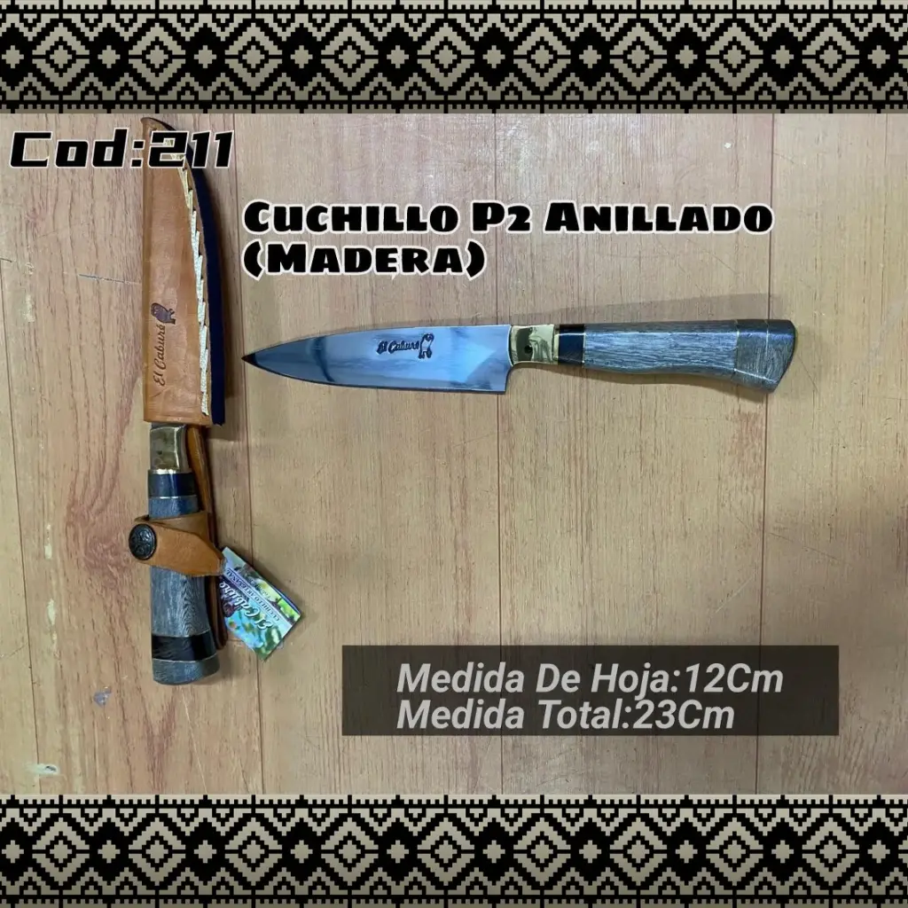 [c211] Cuchillo P2 Anillado (Madera)