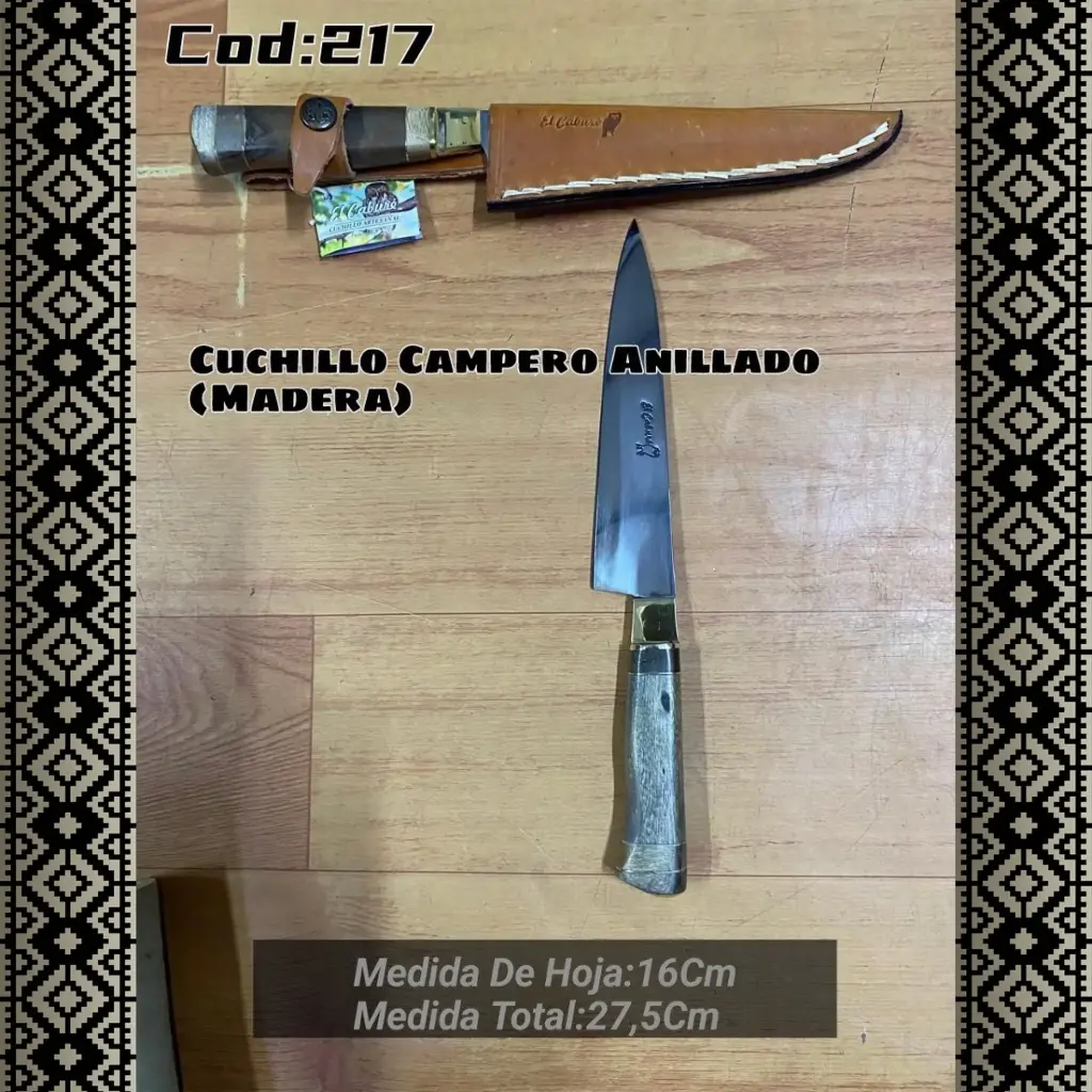 Cuchillo Campero Anillado (Madera)