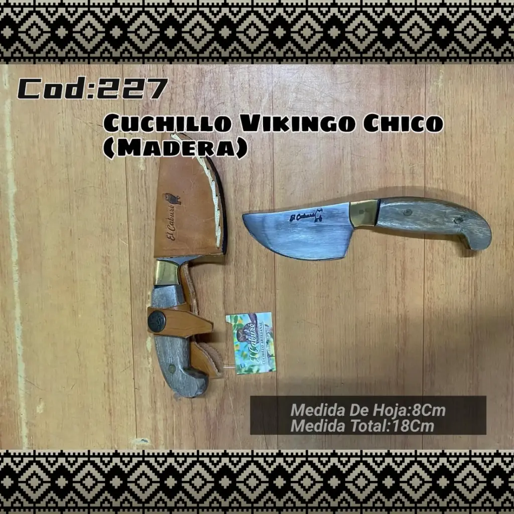 [c227] Cuchillo Vikingo Chico (Madera)