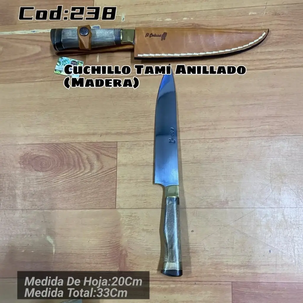 Cuchillo Tami Anillado (Con Botón. Madera)