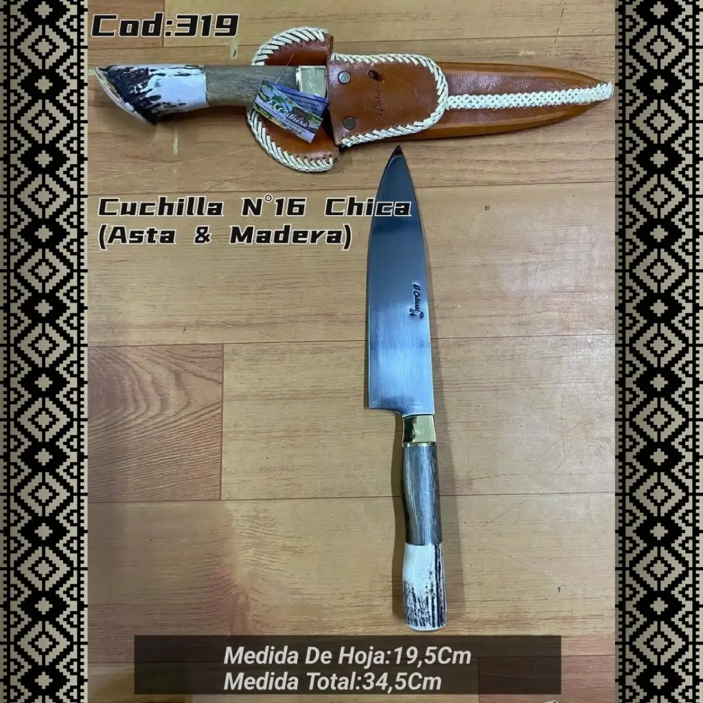 Cuchilla N°16 Chica (Madera y Asta)