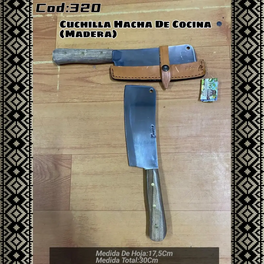 [c320] Cuchilla Hacha de Cocina (Madera)
