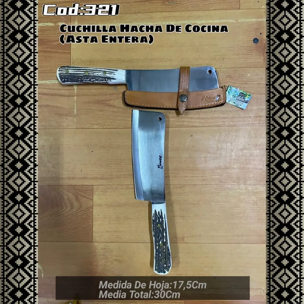 Cuchilla Hacha de Cocina (Asta)