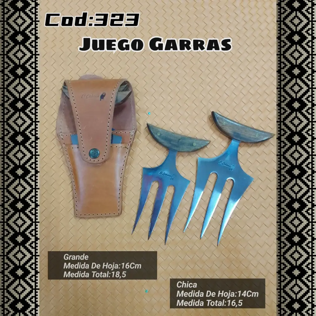 [c323] Juego Garra Chica y Grande (Madera)