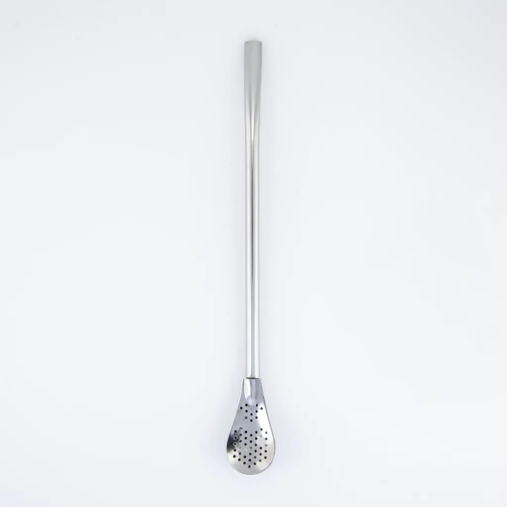 art. 122 Bombilla Eco China Latón Niquelado caño redondo corto coco paleta