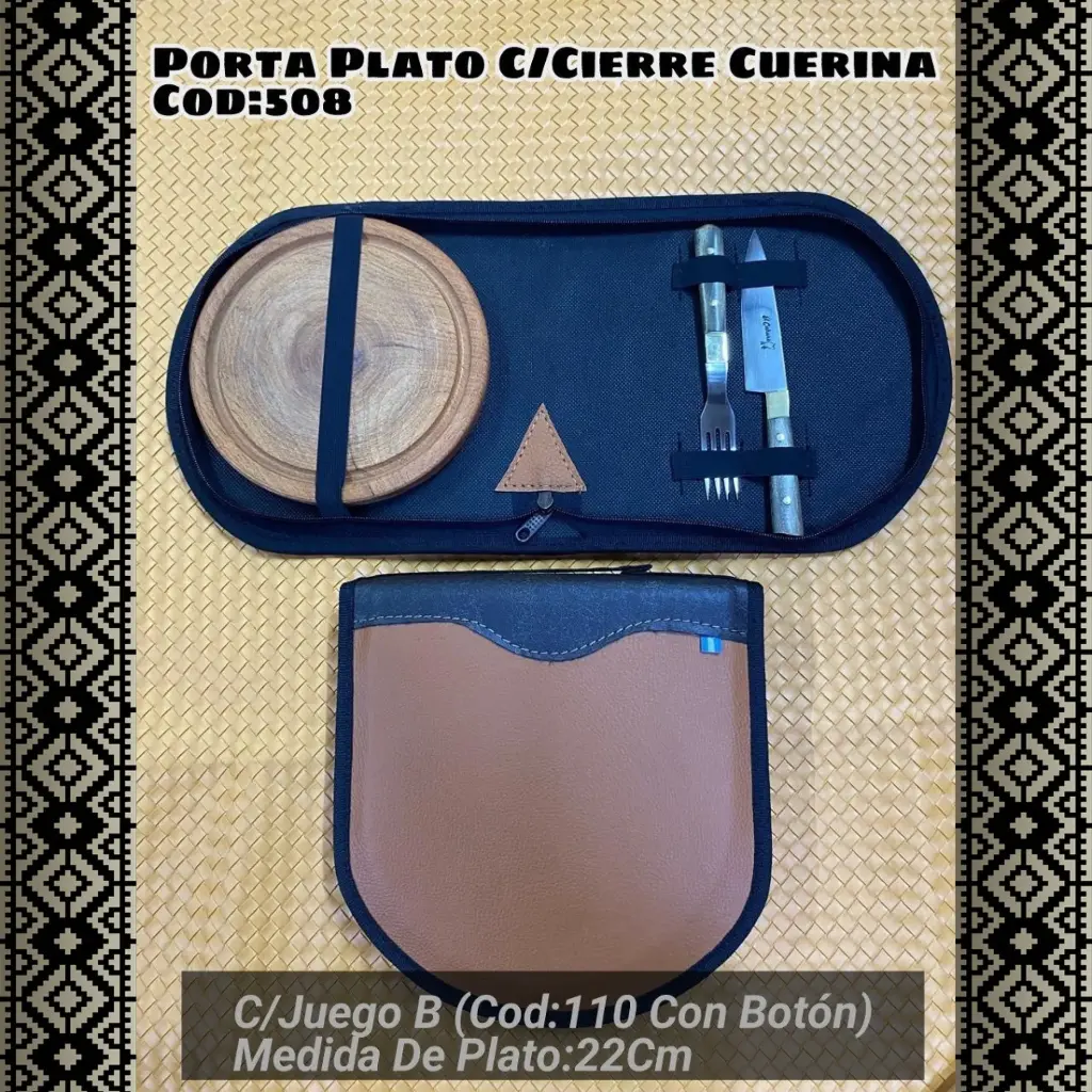 [c508] Porta Plato con Cierre con Juego B (con Botón)