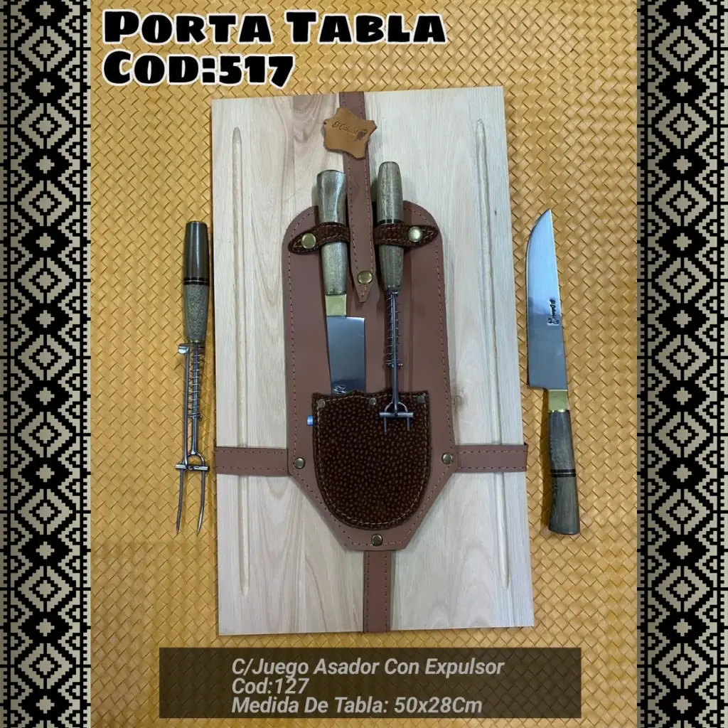[c517] Porta Tabla con Juego Asador Con Expulsor (con Botón)
