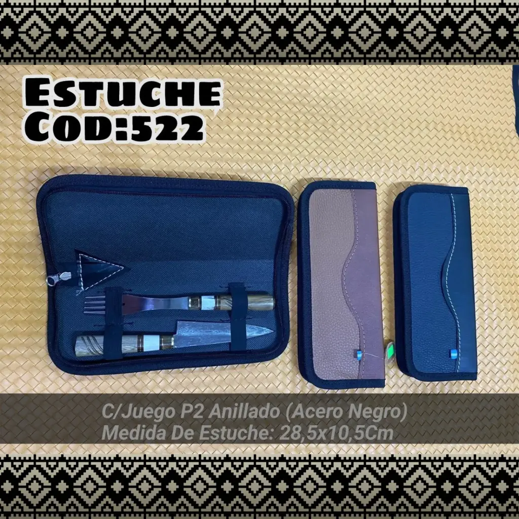 [c522] Estuche con Juego P2 Anillado (Acero Negro)